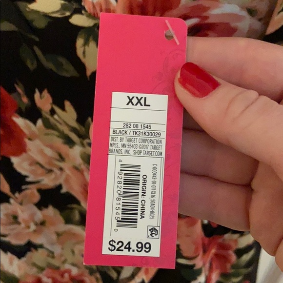 Black Floral Dress - Picture 4 of 5